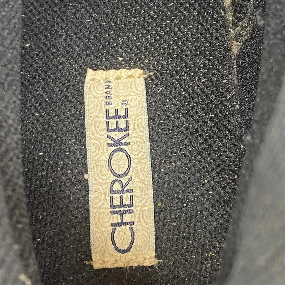 Cherokee Work Boots Mens Size 9 Black Leather Lace Up Lug Sole 098-00-1341